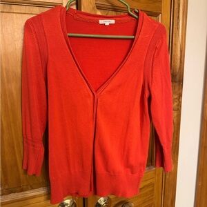 Maurices Vivid Dark Coral V-Neck Lightweight Women's Sweater
